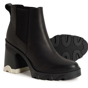 Sorel Black and Cream Heeled Boots